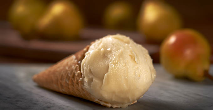 Ice cream in waffle cone